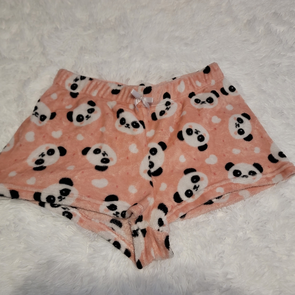 🔥3 For $25 Cute Panda Print Pj Shorts Size 1XL